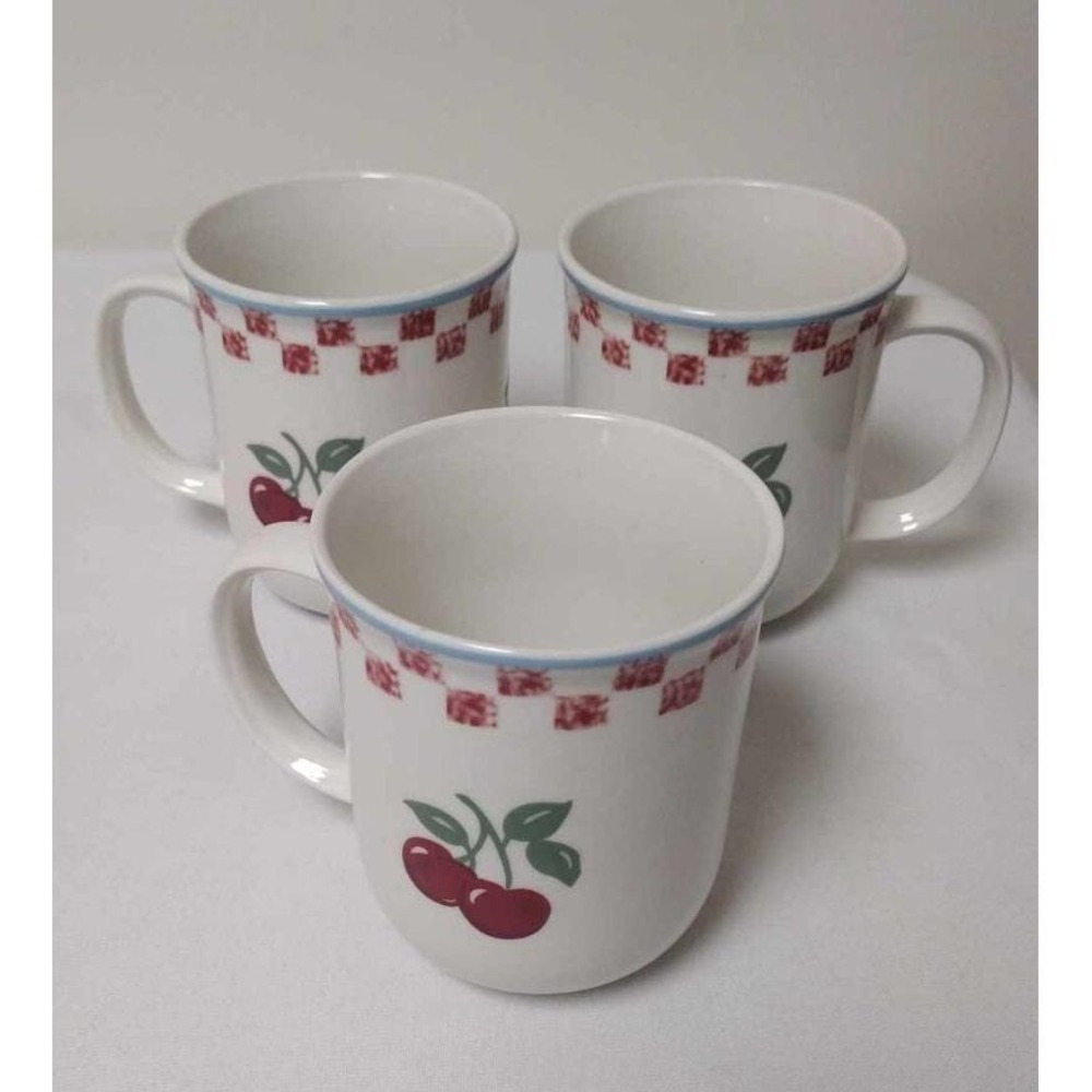 Cherry Orchard By Mainstays Coffee Tea Cup Mug Set Of 3